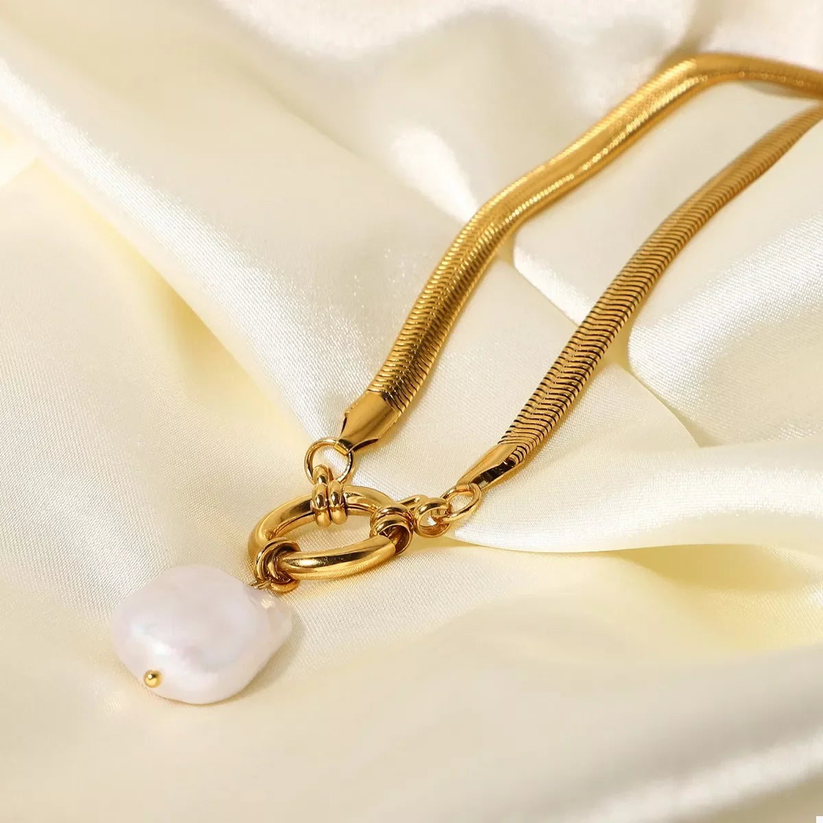 18K Gold-Plated Freshwater Pearl Pendant Necklace - Southern Shores Clothing