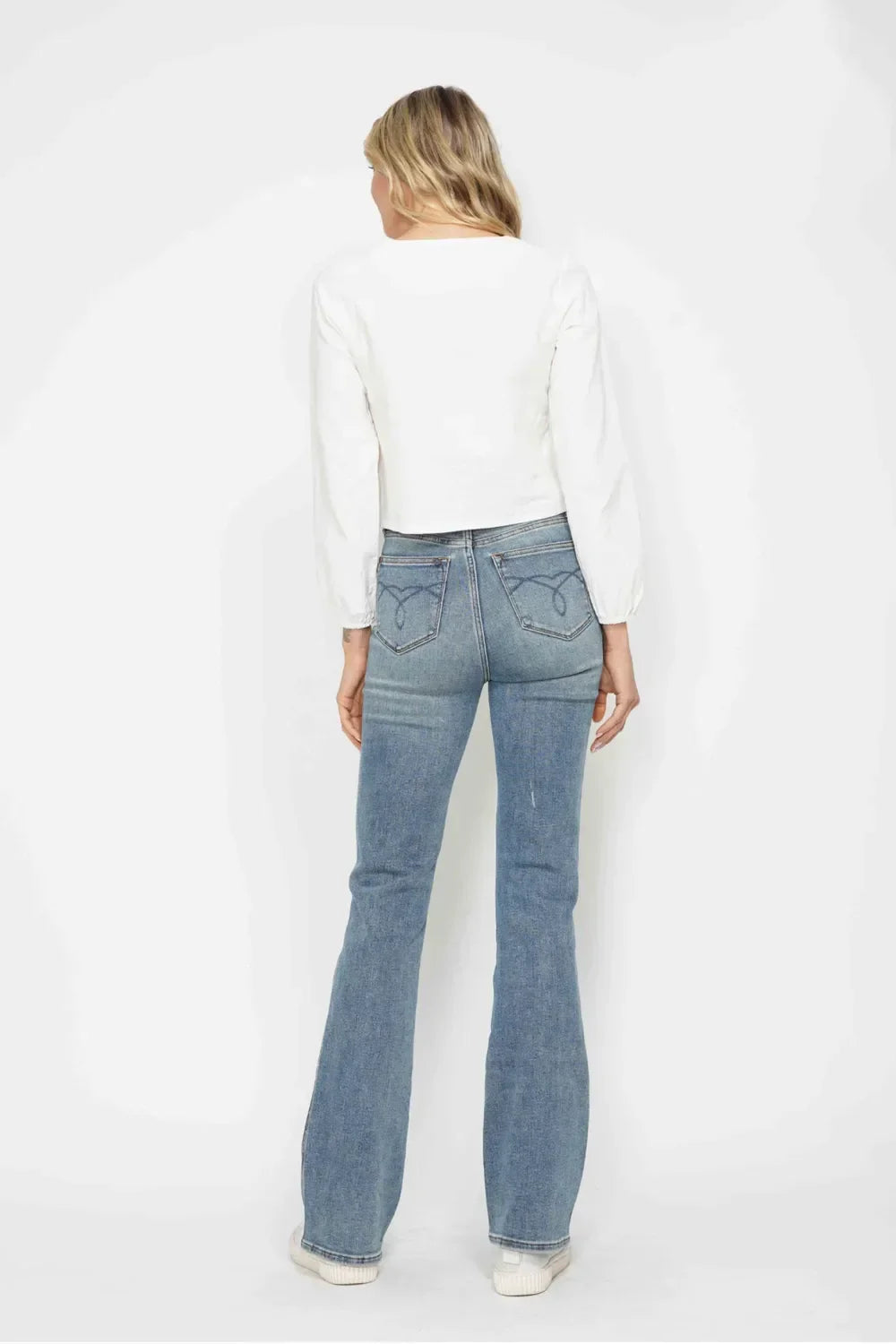 Plus Size Bootcut Denim Jeans With Tummy Control - Southern Shores Clothing