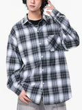 Oversized Plaid Button Up Shirt With Relaxed Fit - Southern Shores Clothing