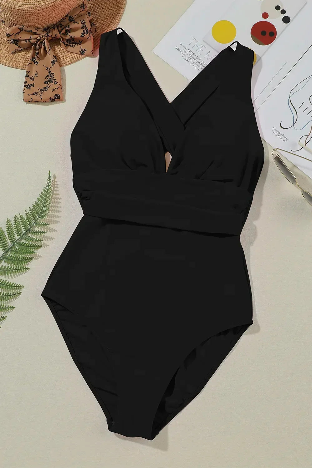 Crisscross Wide-Strap One-Piece Swimsuit Removable Padding - Southern Shores Clothing