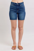 Plus Size High Waist Bermuda Shorts With Back Flap Pockets - Southern Shores Clothing
