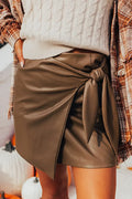 Casual Bowknot Elastic Waist Mini Skirt Lightweight - Southern Shores Clothing