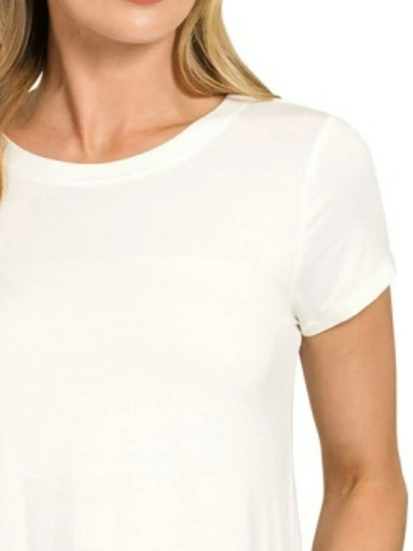 Flowy Round Hem Rayon Short Sleeve Tee Lightweight - Southern Shores Clothing
