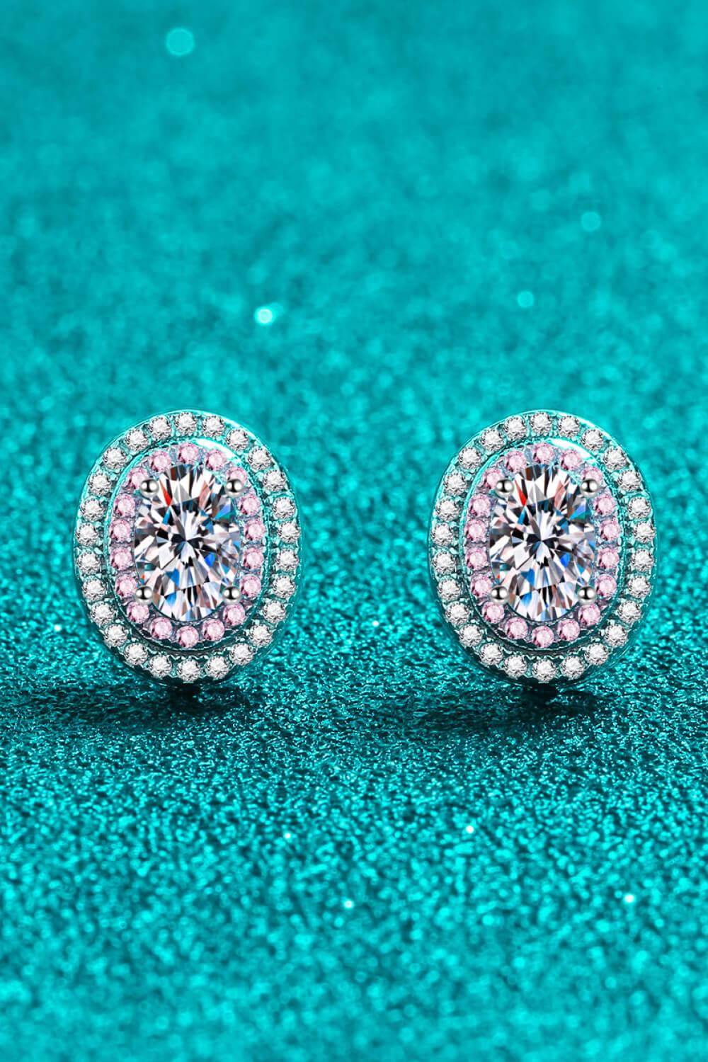 Minimalist Platinum-Plated Moissanite Stud Earrings - Southern Shores Clothing