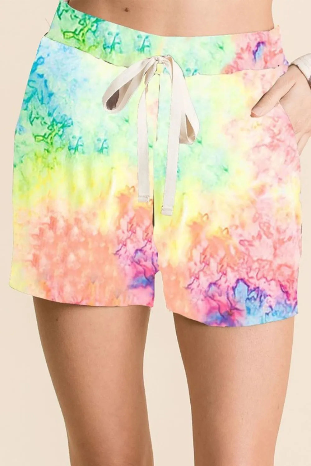 Southern Shores Women's Tie Dye Soft Knit Casual Shorts