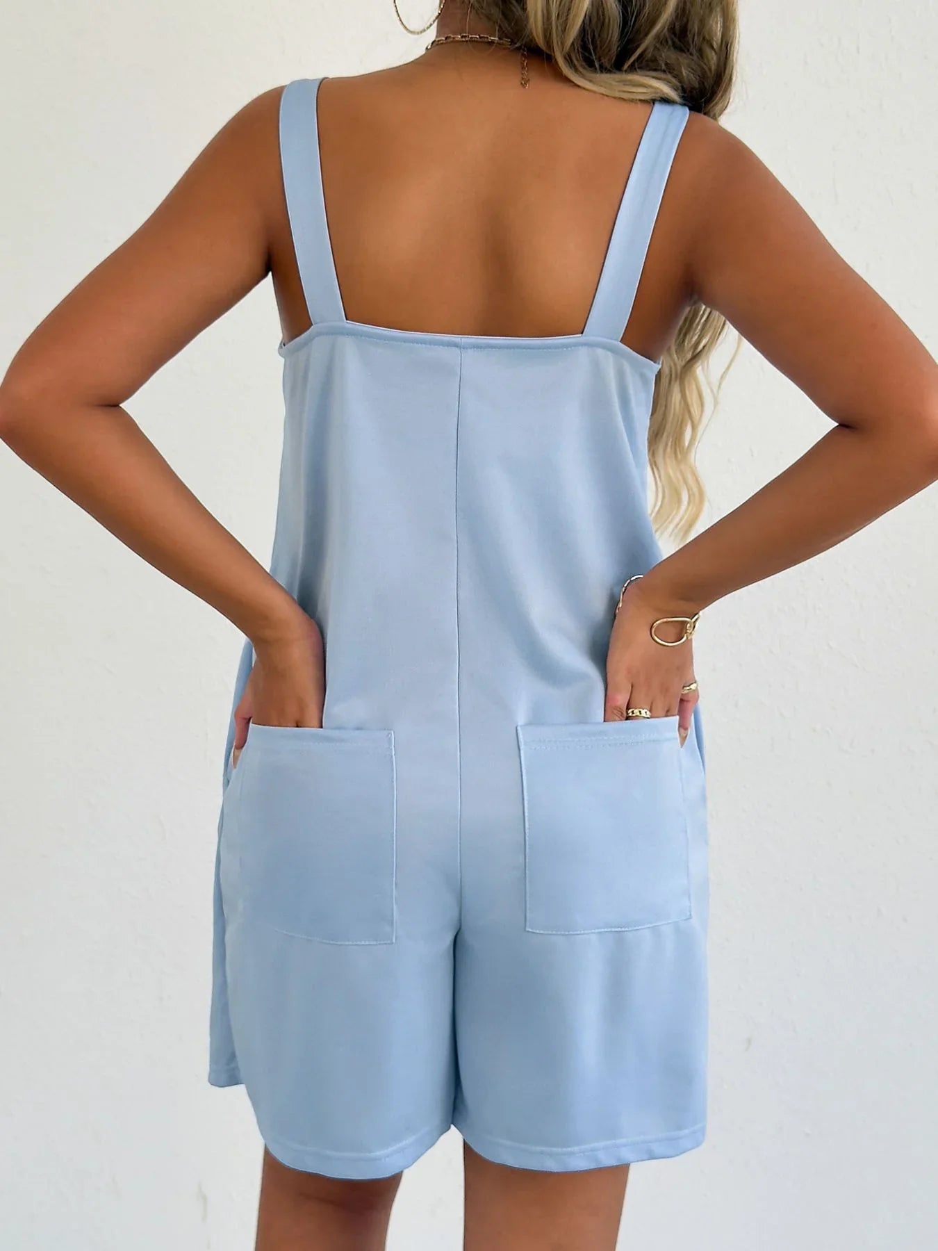 Sleeveless Romper With Side Pockets Versatile - Southern Shores Clothing
