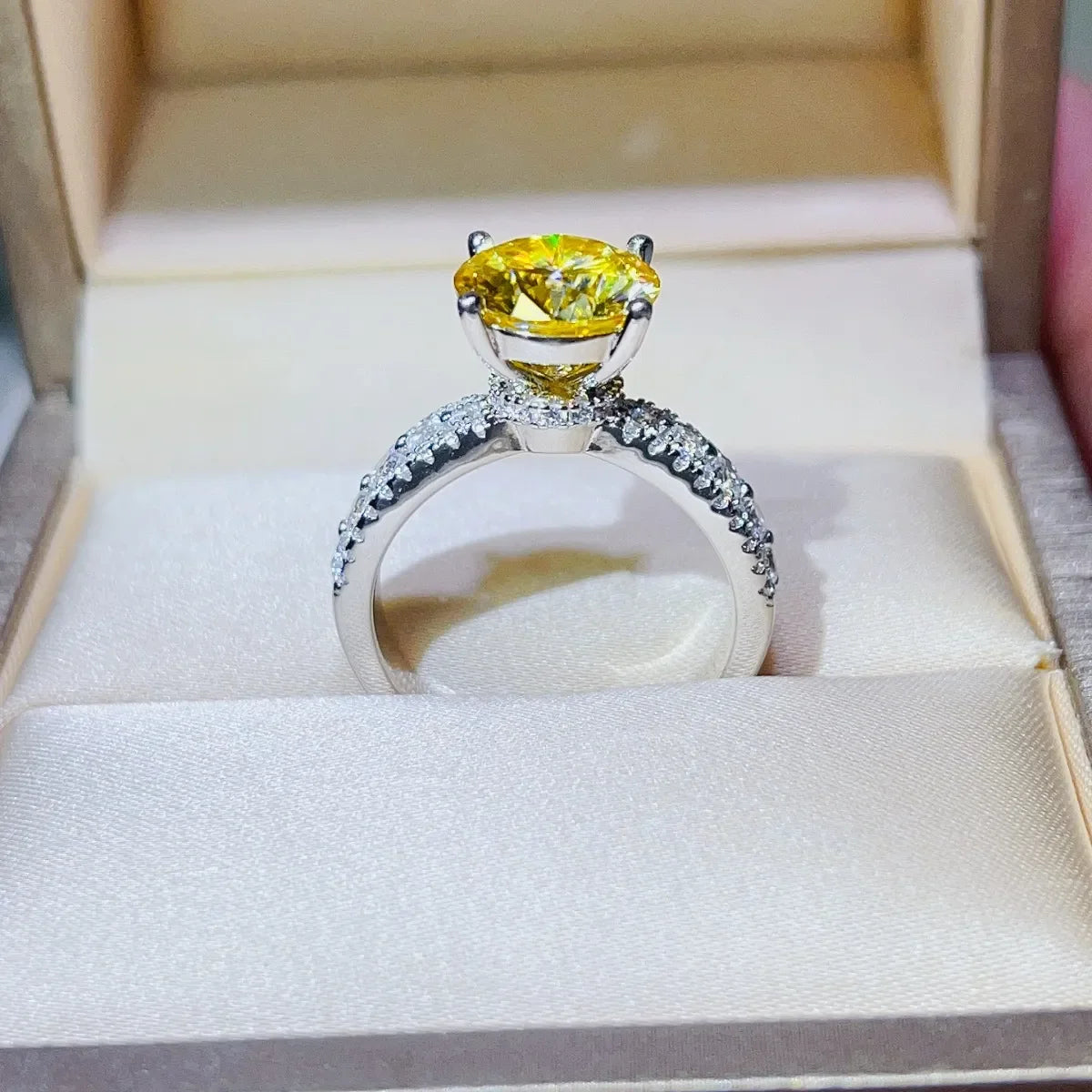 3 Carat Moissanite Sterling Silver Ring - Southern Shores Clothing