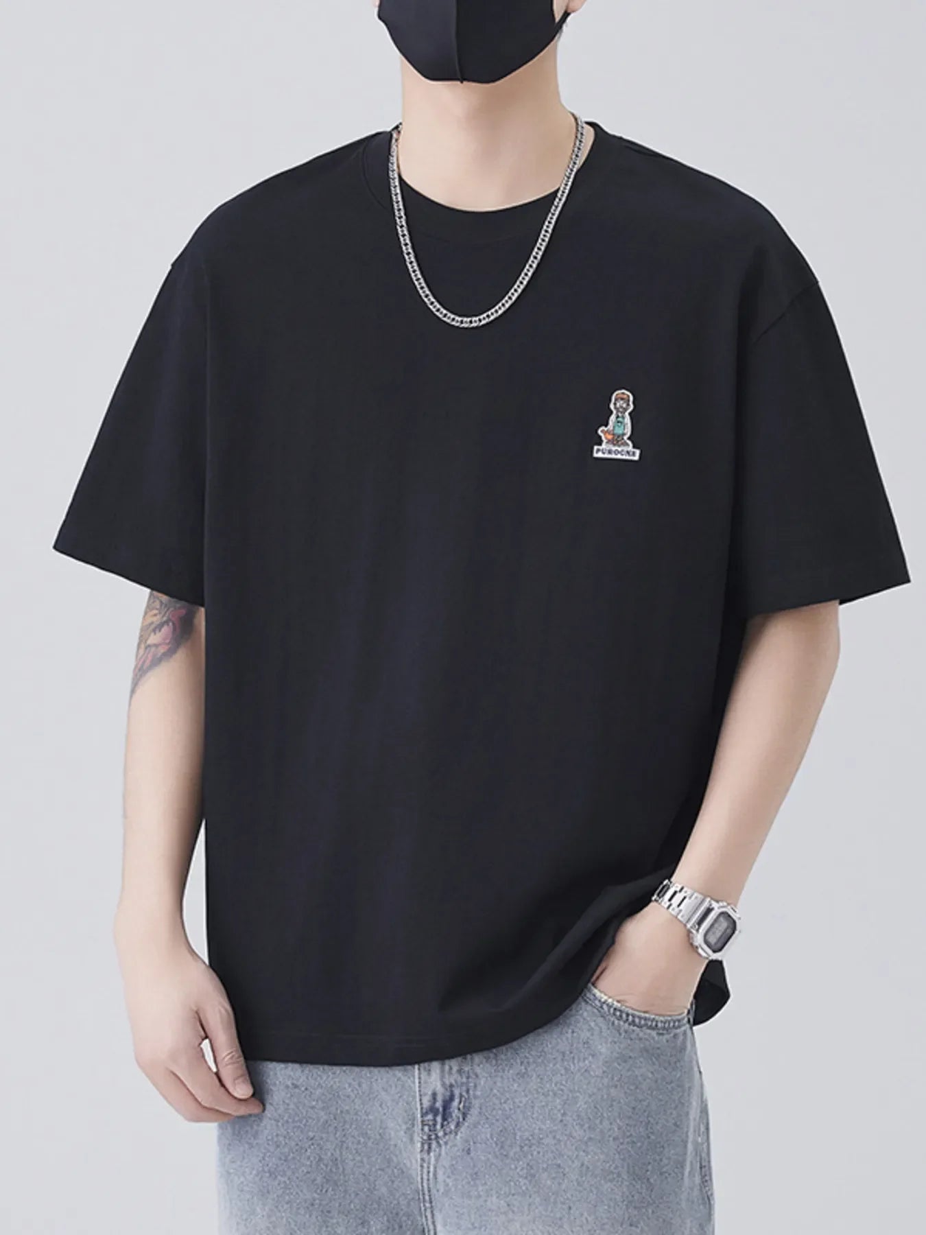 Plus Size Round Neck Embroidered T Shirt - Southern Shores Clothing