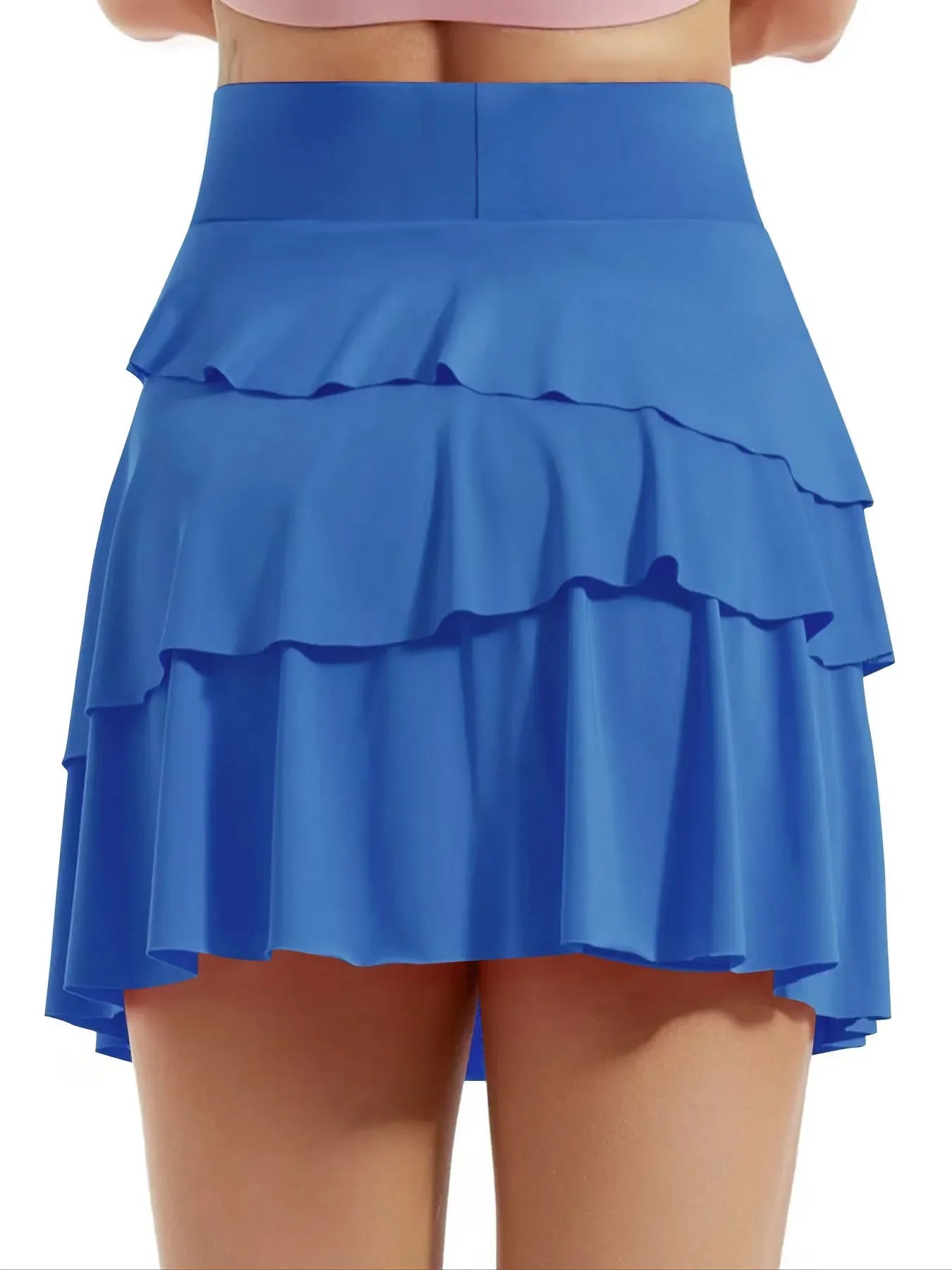 Tiered Ruffle Active Skort With Moderate Stretch - Southern Shores Clothing