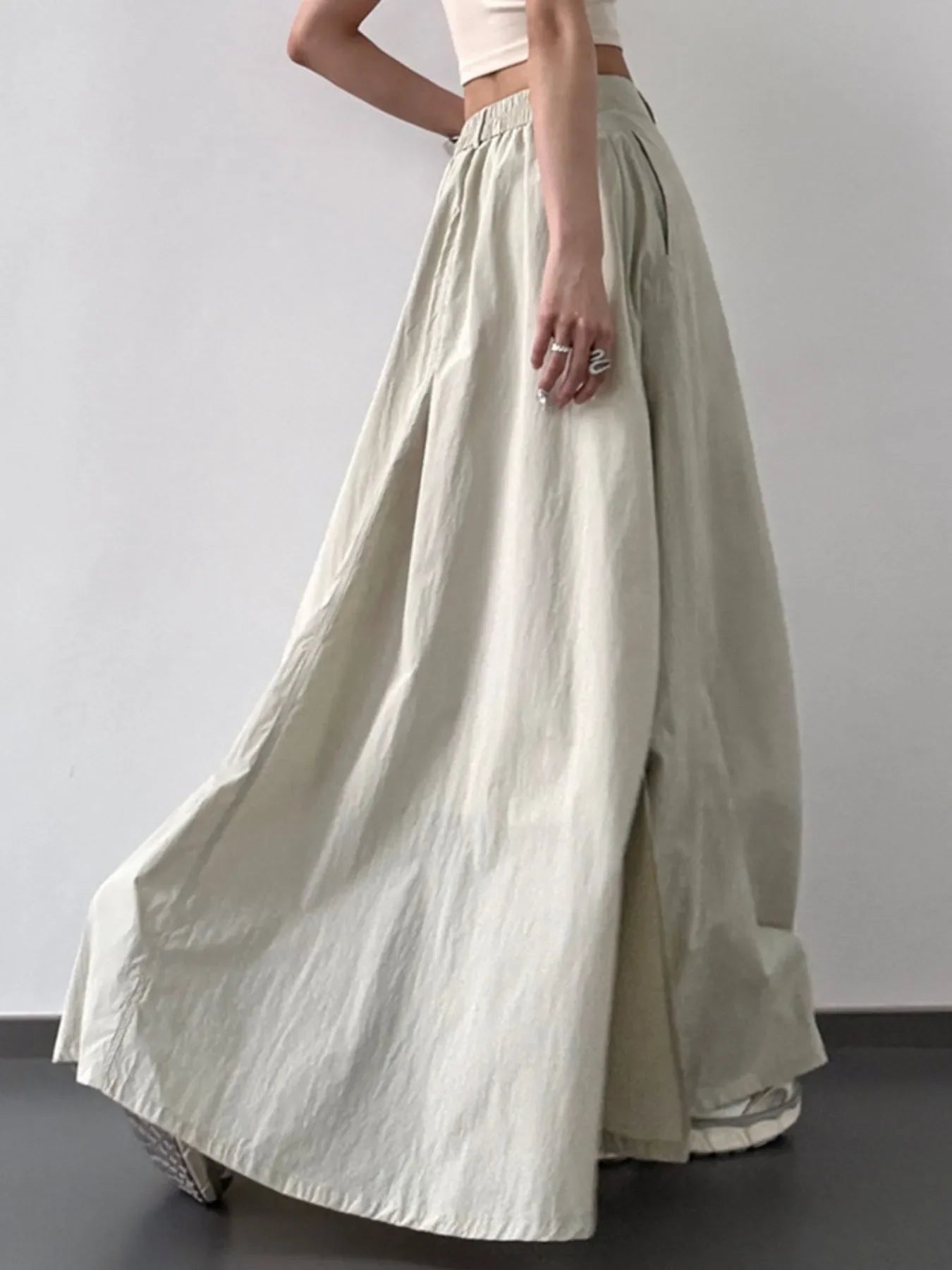 High Waist Slit Maxi Skirt With Flowing Silhouette - Southern Shores Clothing