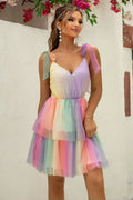 Gradient Tie-Shoulder Layered Dress - Southern Shores Clothing