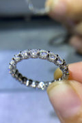 Minimalist 1.5 Carat Moissanite Sterling Silver Ring - Southern Shores Clothing