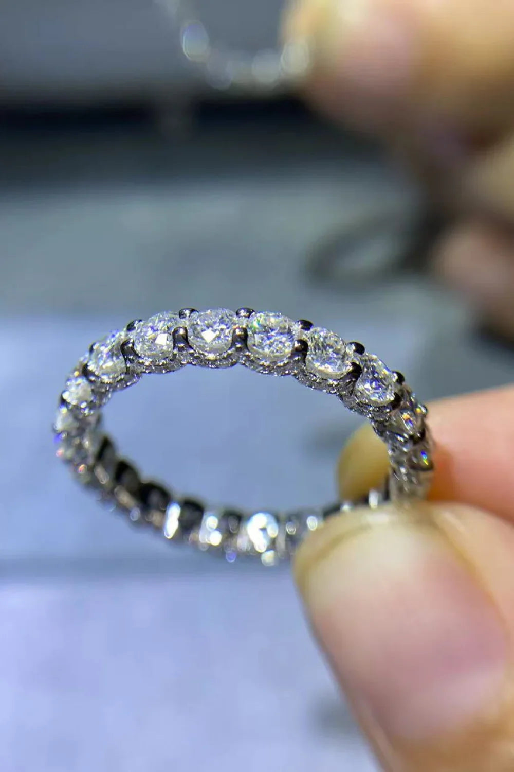Minimalist 1.5 Carat Moissanite Sterling Silver Ring - Southern Shores Clothing