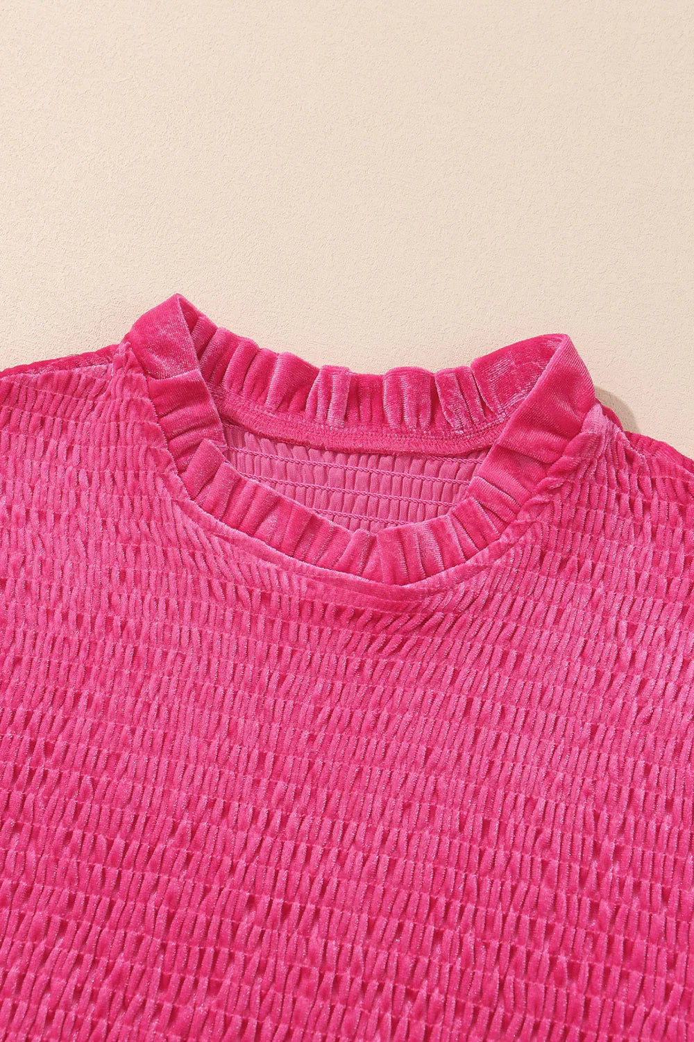 Smocked Round Neck Long Sleeve Dress Casual Beachwear - Southern Shores Clothing