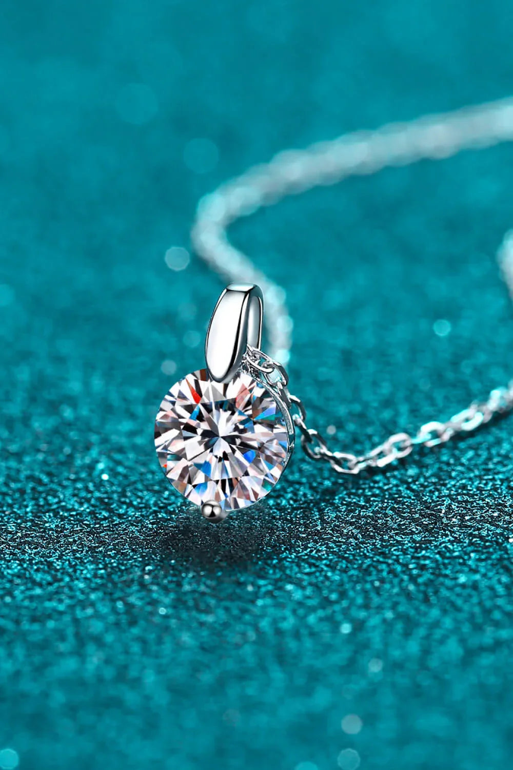 Coastal 2 Carat Moissanite Necklace In Sterling Silver - Southern Shores Clothing