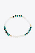 Crystal Natural Stone Beaded Bracelet Turquoise - Southern Shores Clothing