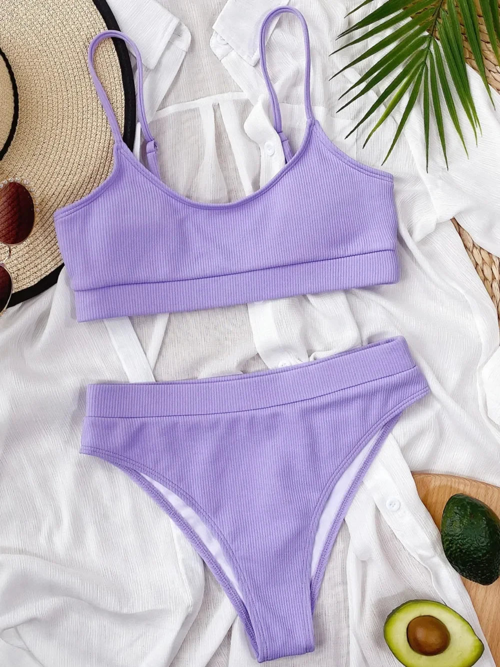 Scoop Neck Spaghetti Strap Two-Piece Swim Set Removable Padding - Southern Shores Clothing