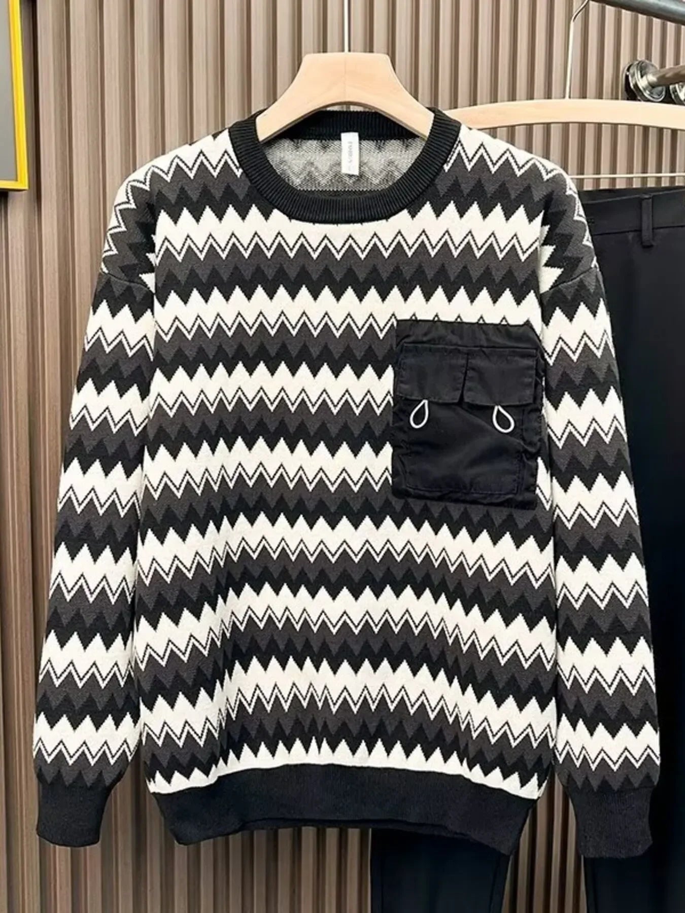 Plus Size Striped Round Neck Sweater Cozy - Southern Shores Clothing
