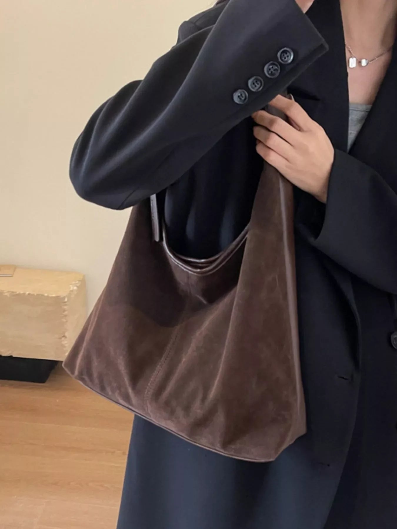 Vintage Suede Shoulder Bag Classic Style - Southern Shores Clothing