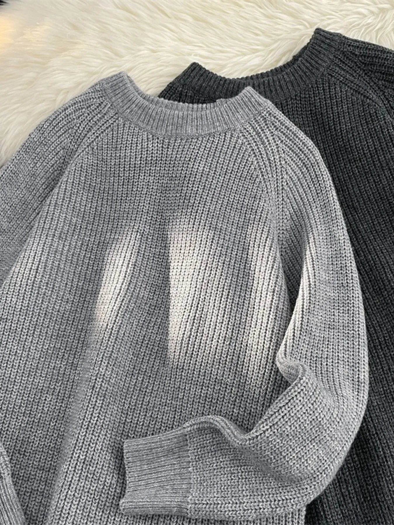 Plus Size Stretch Long Sleeve Crewneck Sweater - Southern Shores Clothing
