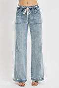 Plus Size Straight Leg Denim Jeans With Pockets - Southern Shores Clothing