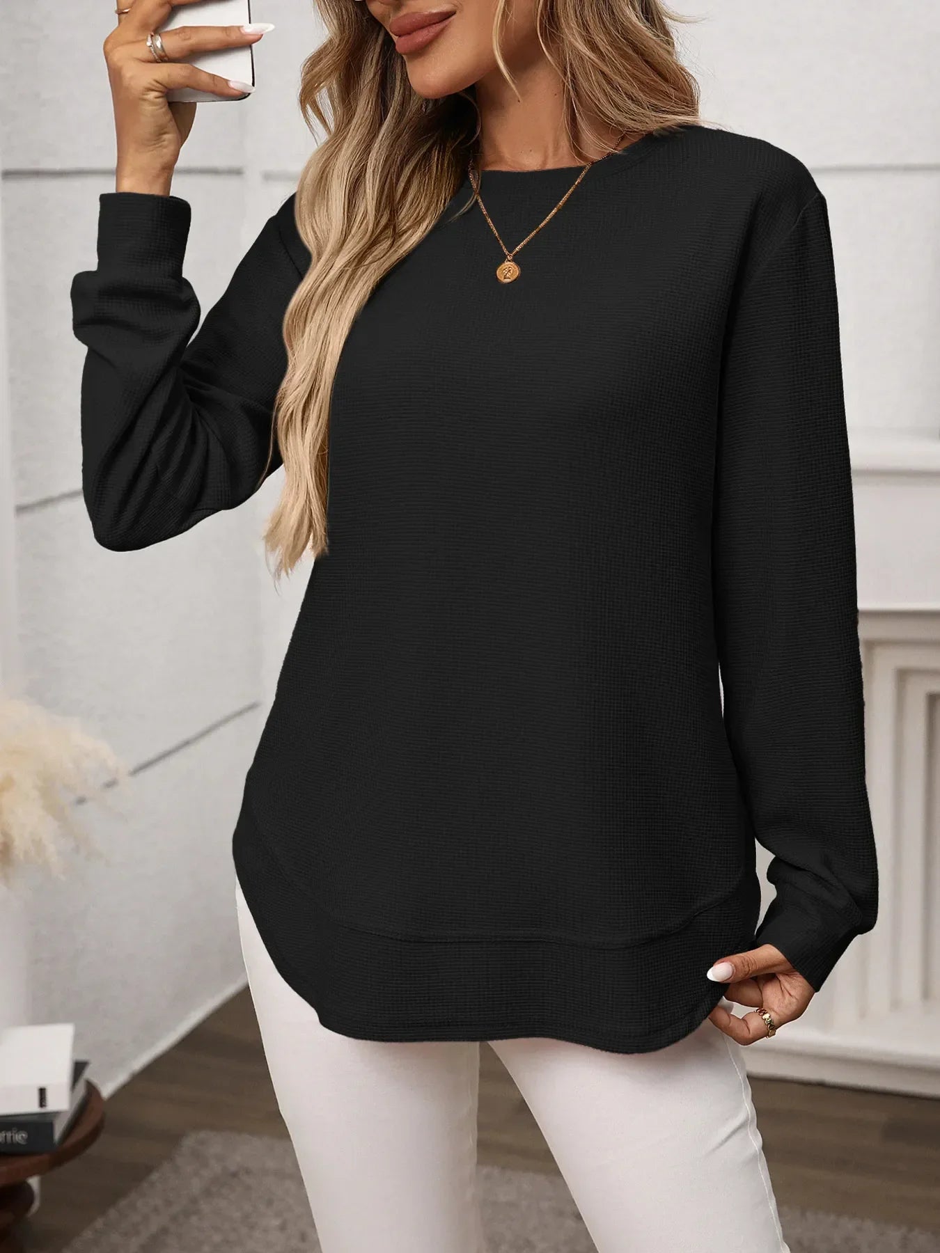 Long Sleeve Round Neck T-Shirt - Southern Shores Clothing