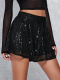 Sequin Mini Skirt With Sparkling Pattern - Southern Shores Clothing