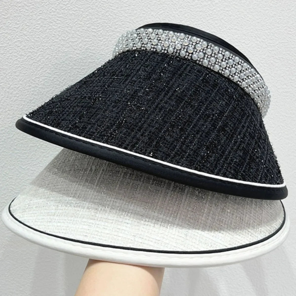 Pearl Detail Sunscreen Hat With UV Protection - Southern Shores Clothing