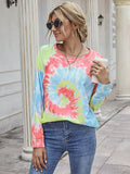Printed Round Neck Raglan Long Sleeve Shirt - Southern Shores Clothing