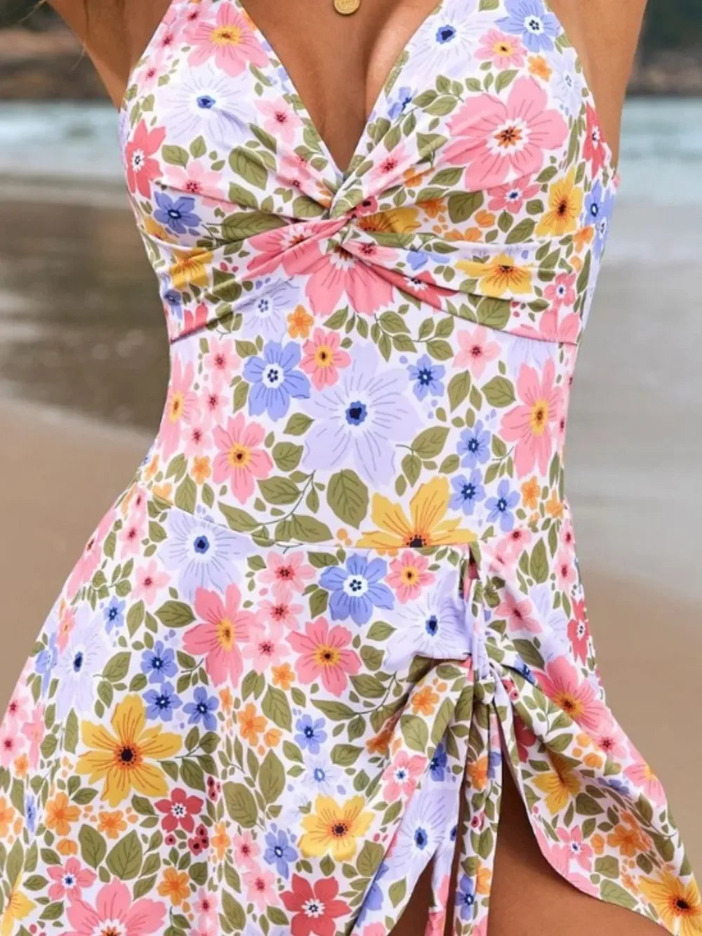 Twisted Crisscross Spaghetti Strap Swimsuit - Southern Shores Clothing
