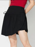 Side Tie Asymmetric Hem Mini Skirt Adjustable Fit Casual - Southern Shores Clothing