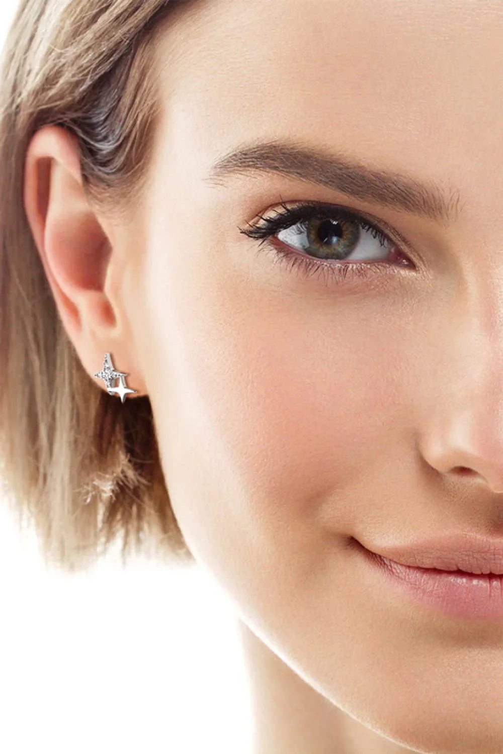 Minimalist Moissanite Star Earrings Sterling Silver - Southern Shores Clothing