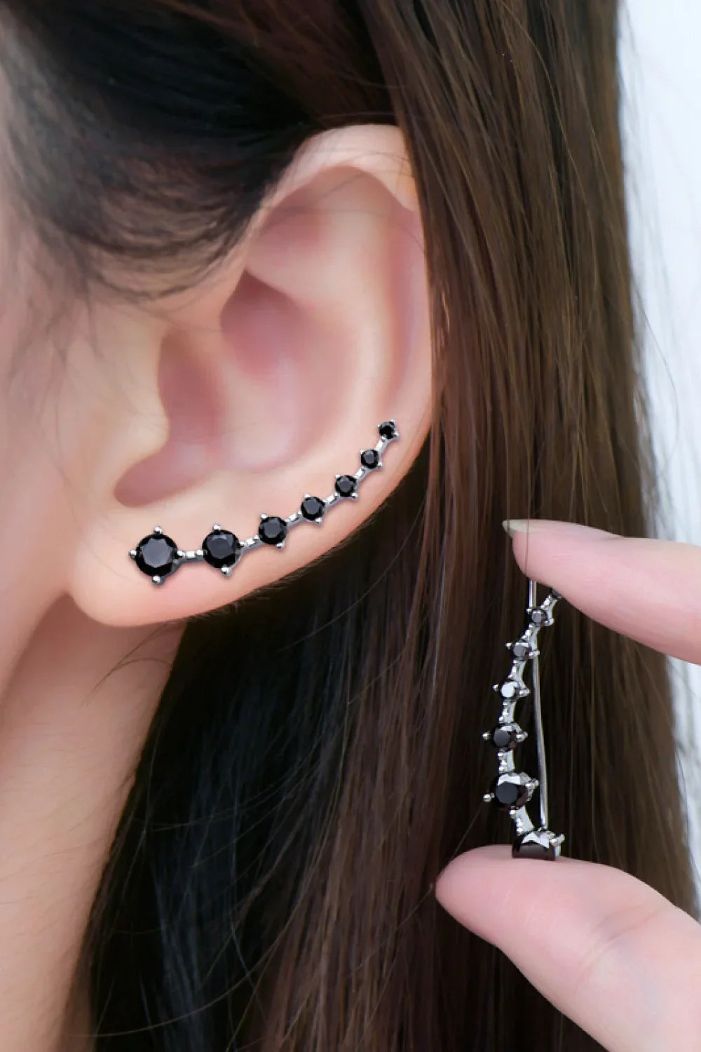 1.9 Ct Moissanite Platinum-Plated Sterling Silver Earrings - Southern Shores Clothing