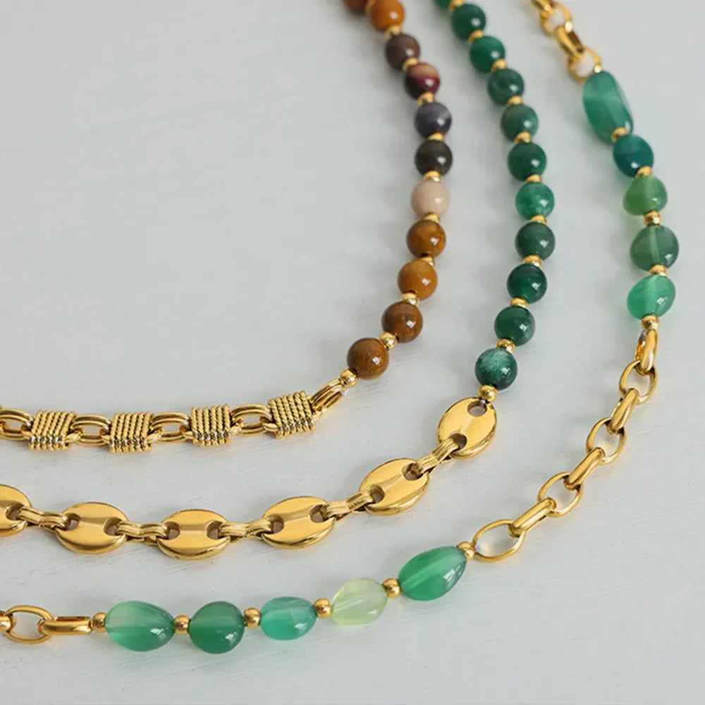 Beaded Titanium Steel Necklace Adjustable Hypoallergenic - Southern Shores Clothing