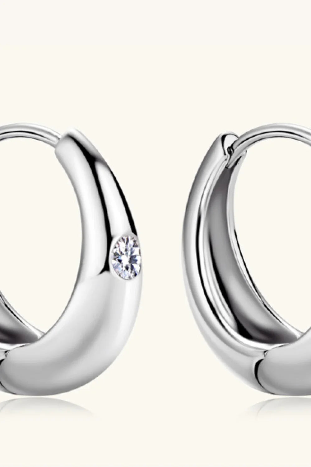 Platinum-Plated Moissanite Sterling Silver Earrings - Southern Shores Clothing
