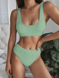 Scoop Neck Wide Strap Two-Piece Swim Set With Removable Padding - Southern Shores Clothing