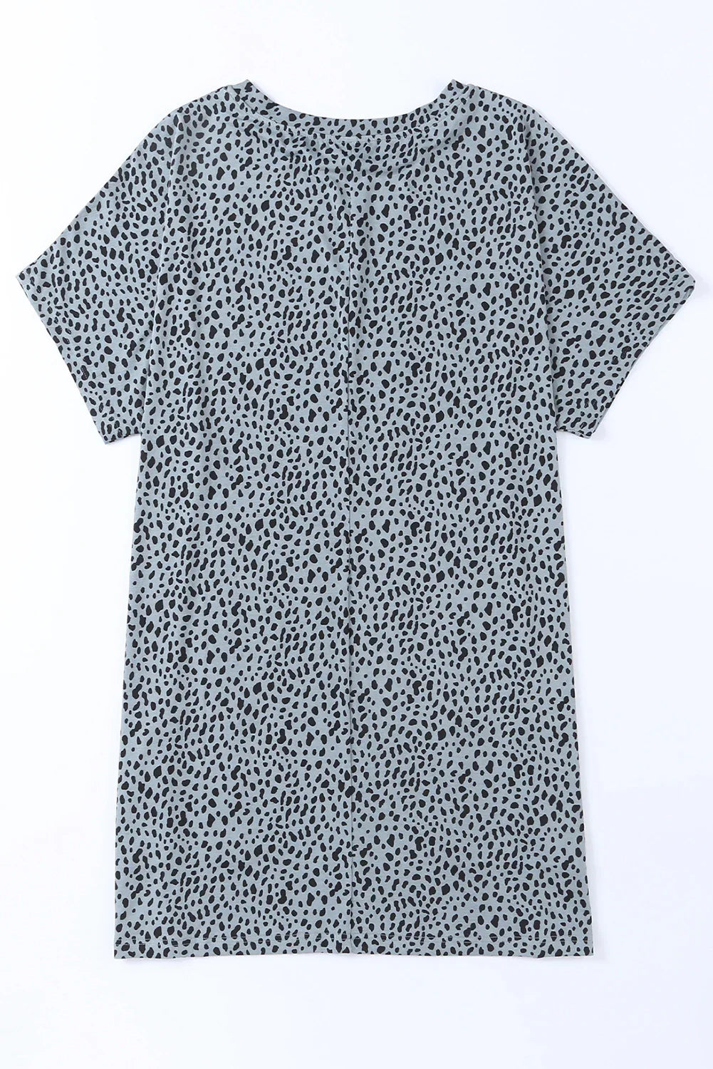 Animal Print Round Neck Tunic Tee With Pockets Stretchy - Southern Shores Clothing