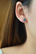 2 Carat Moissanite Platinum-Plated Earrings