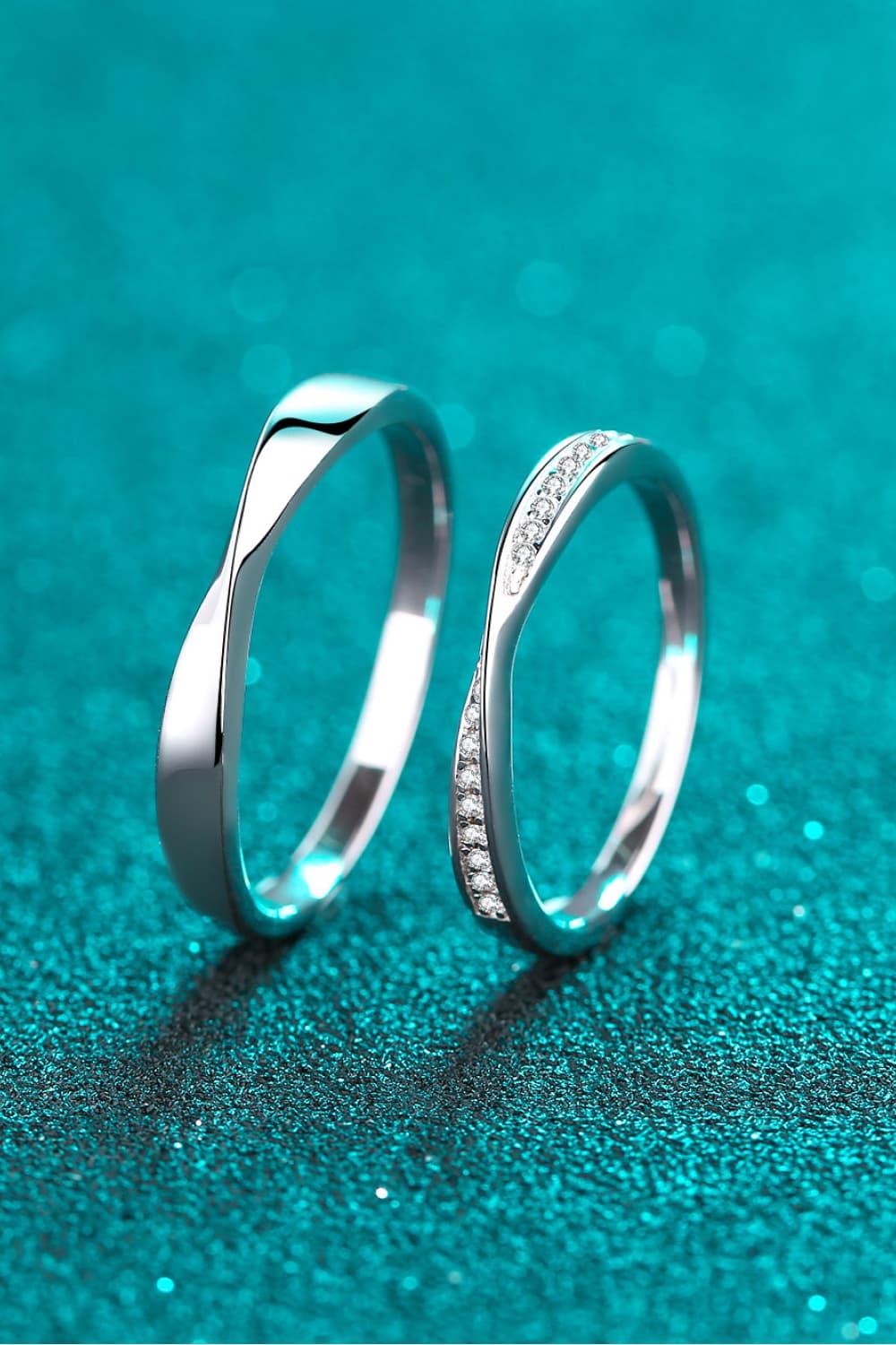 Minimalist Sterling Silver Moissanite Ring Single Stone - Southern Shores Clothing