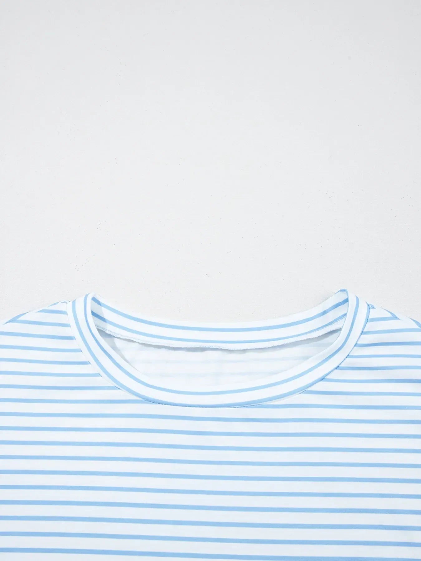Striped Floral Sleeve Stretch Polyester Blouse Casual Wear - Southern Shores Clothing
