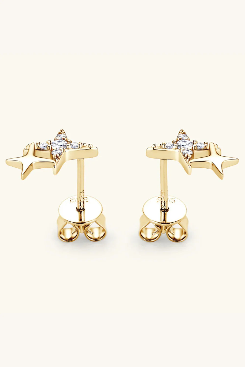 Minimalist Moissanite Star Earrings Sterling Silver - Southern Shores Clothing