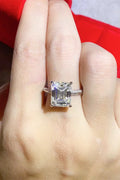 5 Carat Moissanite Platinum-Plated Sterling Silver Ring - Southern Shores Clothing