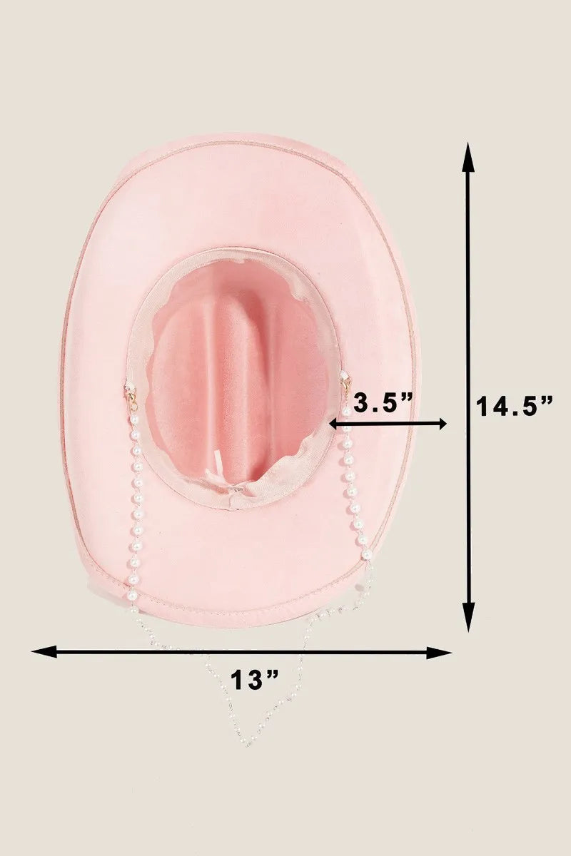 Ornate Band Cowboy Hat One Size Fashion Accessory