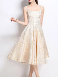 Floral A-Line Sleeveless Midi Tidewater Dress - Southern Shores Clothing