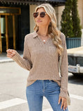 Ribbed Johnny Collar Pocketed Long Sleeve T Shirt - Southern Shores Clothing