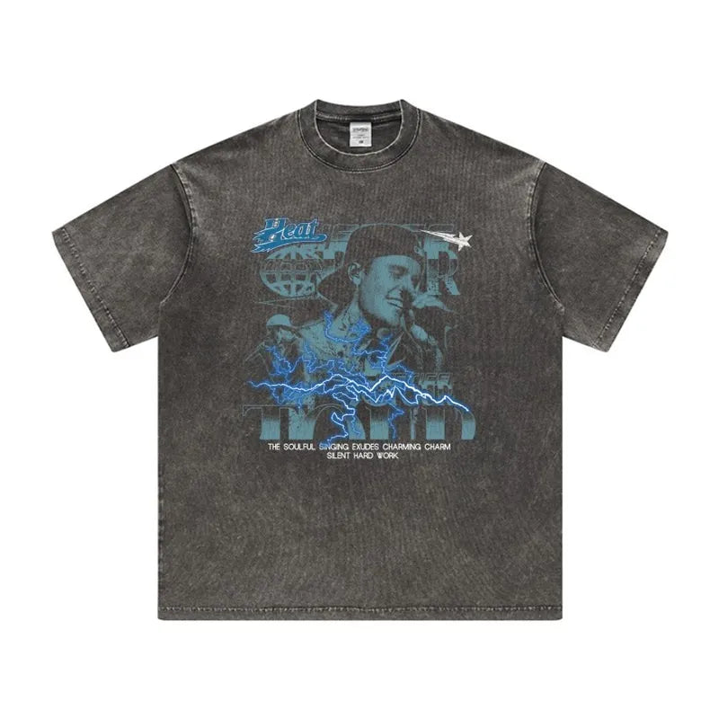 Men's Graphic Round Neck Short Sleeve T-Shirt