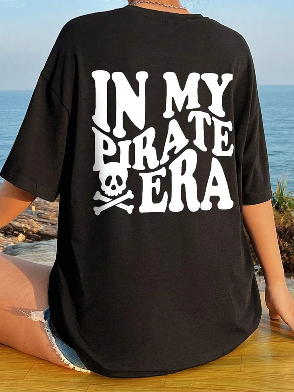 Women's IN MY PIRATE ERA Round Neck T-Shirt Design
