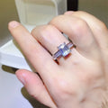 Coastal 3 Carat Moissanite Sterling Silver Ring - Southern Shores Clothing