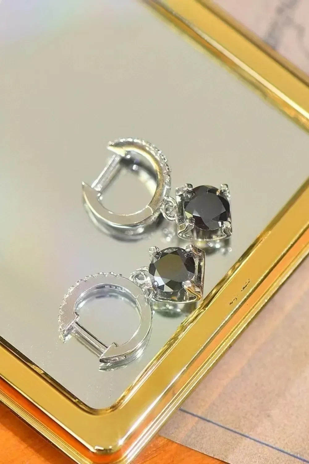 2 Carat Moissanite Sterling Silver Drop Earrings - Southern Shores Clothing
