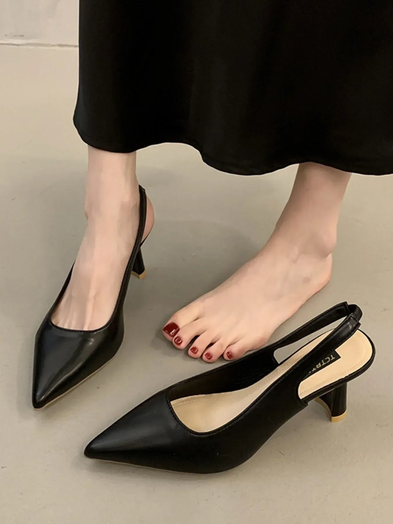 Point Toe Mid Heels Pumps Classic Style Comfort - Southern Shores Clothing